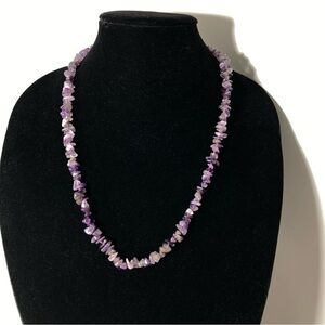 Amethyst Vintage Chip Bead Necklace